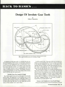 Design of Involute Gear Teeth - Back to Basics