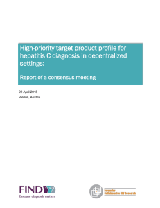 High-priority target product profile for hepatitis C diagnosis in