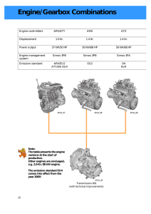 Engine/Gearbox Combinations