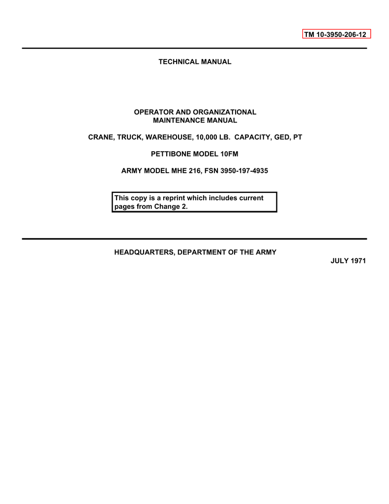 ... parts manual rh jensales com Array - tm 10 3950 206 12 liberated manuals rh studylib ...