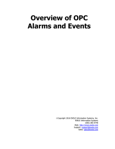 Overview of OPC Alarms and Events