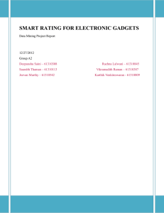 smart rating for electronic gadgets