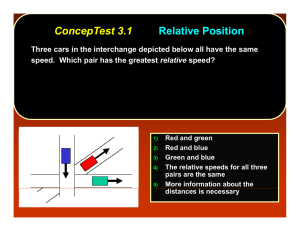 ConcepTest ConcepTest 3.1 3.1 Relative Position