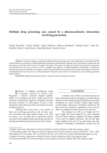 Multiple drug poisoning case caused by a pharmacokinetic