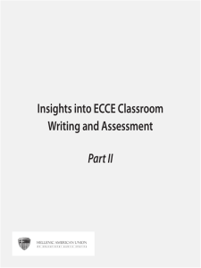 Writing and assessment part 2- ECCE