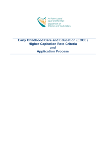(ECCE) Higher Capitation Rate Criteria and Application Process
