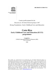 Costa Rica: Early Childhood Care and Education (ECCE