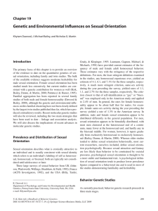 Genetic and Environmental Influences on Sexual Orientation