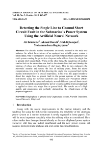 Detecting the Single Line to Ground Short Circuit Fault