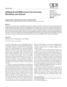 Adding Small Differences Can Increase Similarity