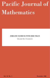 Zero-one matrices with zero trace