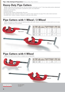 Pipe Cutters with 1 Wheel / 3 Wheel