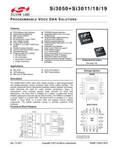 Si3050+Si3011/18/19 Data Sheet -