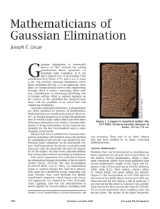 Mathematicians of Gaussian Elimination