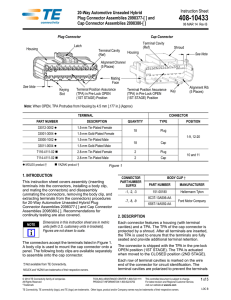 and Cap Connector Assemblies 2098380