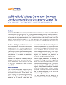 Walking Body Voltage Generation Between Conductive and Static