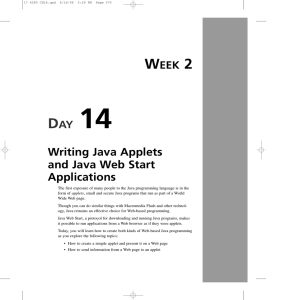 Writing Java Applets and Java Web Start Applications