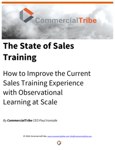 The State of Sales Training