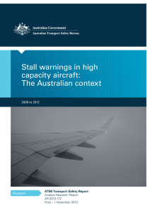 Stall warnings in high capacity aircraft: The Australian context 2008