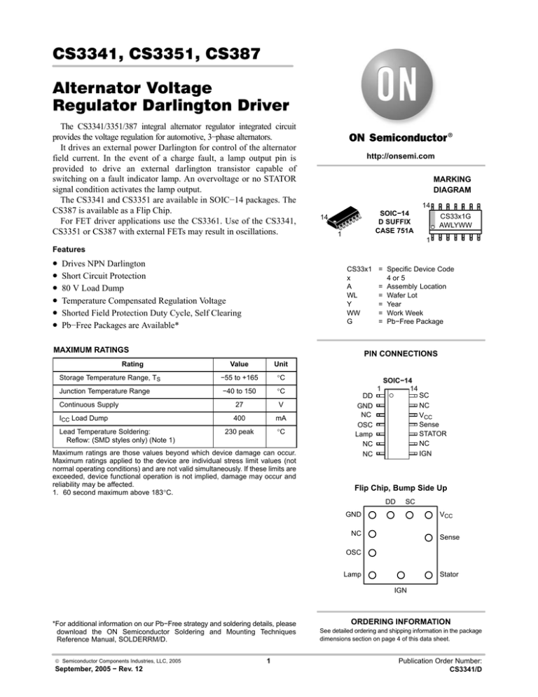 Alternator Voltage Regulator Darlington Driver