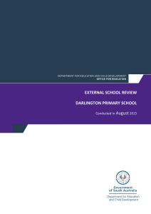 EXTERNAL SCHOOL REVIEW DARLINGTON PRIMARY SCHOOL