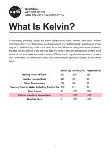 What Is Kelvin? - Spitzer Space Telescope