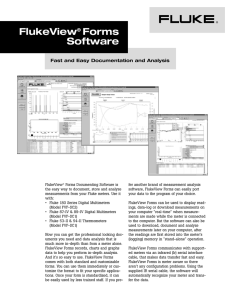 FlukeView® Forms Software