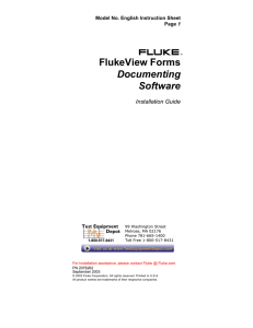 FlukeView Forms Documenting Software