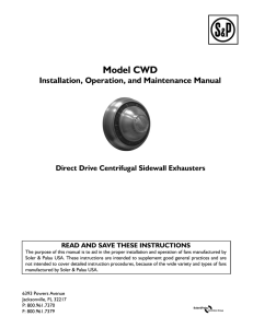 Model CWD - Cyclone Ventilation Products