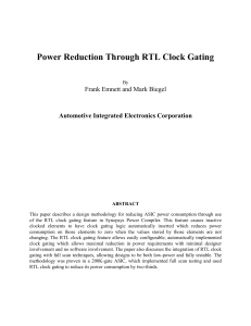 Power Reduction Through RTL Clock Gating
