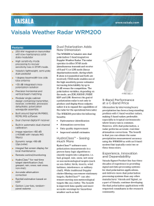 Vaisala Weather Radar WRM200