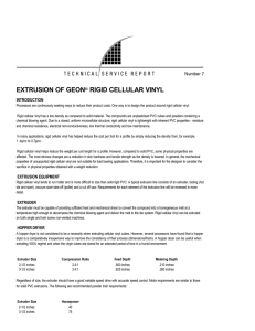 extrusion of geon® rigid cellular vinyl
