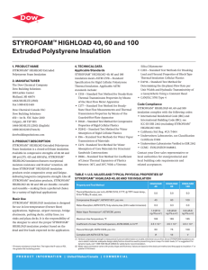 STYROFOAM™ HIGHLOAD 40, 60 and 100 Extruded Polystyrene