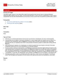 BW How to - Add, Remove, or Move a Column in