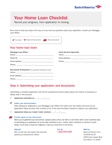 Your Home Loan Checklist