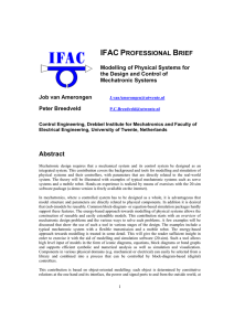 IFAC PROFESSIONAL BRIEF Abstract