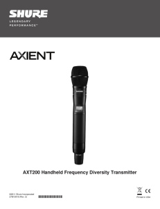 AXT200 Handheld Transmitter (English)