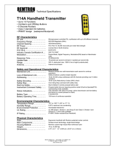 T14A Handheld Transmitter