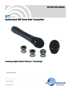 UT - UHF Hand-Held Transmitter