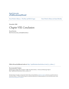 Chapter VIII. Conclusion - ePublications@bond