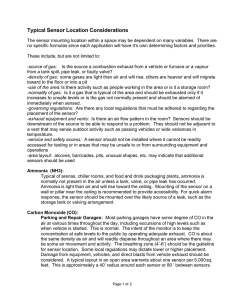 Typical Sensor Locations.