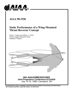 Static Performance of a Wing-Mounted Thrust Reverser Concept