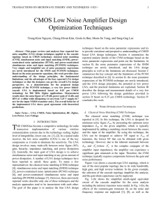 CMOS Low Noise Amplifier Design Optimization Techniques