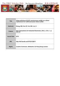 Title Using self-driven AC-DC synchronous rectifier as a direct