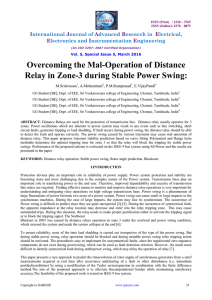 Overcoming the Mal-Operation of Distance Relay in Zone