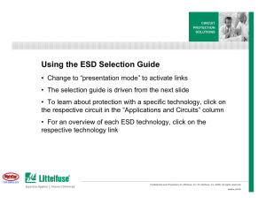 Using the ESD Selection Guide