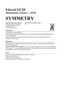 symmetry - Castleford Academy