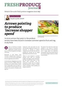 Arrows pointing to produce `increase shopper spend`