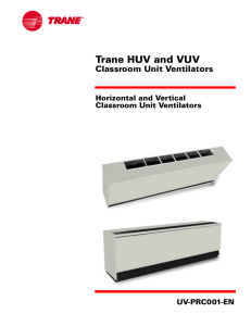 Trane HUV and VUV