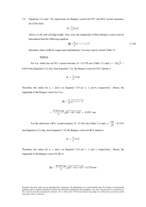 7.9 Equations 7.1a and 7.1b, expressions for Burgers vectors for